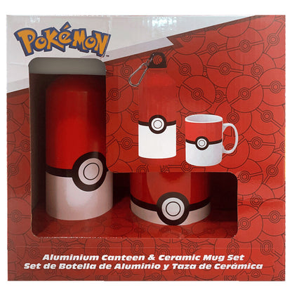 Imagen 1 de Set Cantimplora Aluminio + Taza Ceramica Pokemon