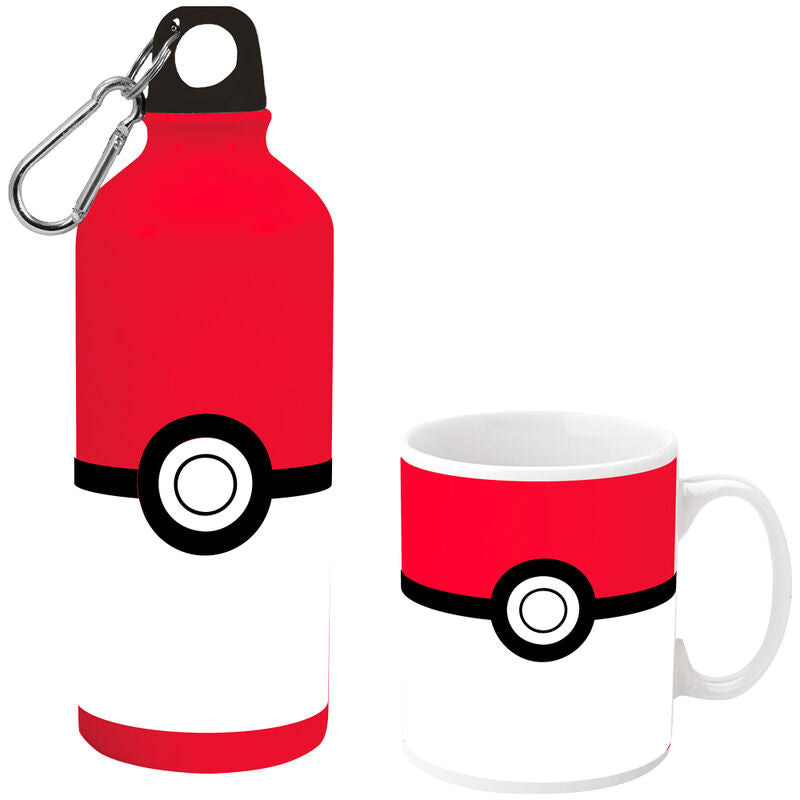 Imagen 2 de Set Cantimplora Aluminio + Taza Ceramica Pokemon