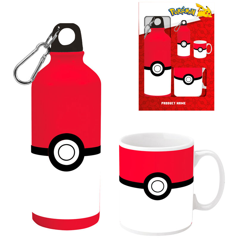 Imagen 3 de Set Cantimplora Aluminio + Taza Ceramica Pokemon