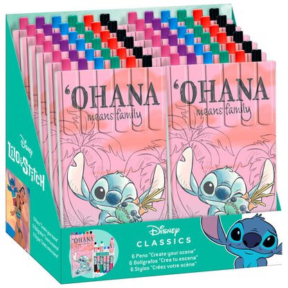 Imagen 3 de Blister 6 Boligrafos Stitch Disney