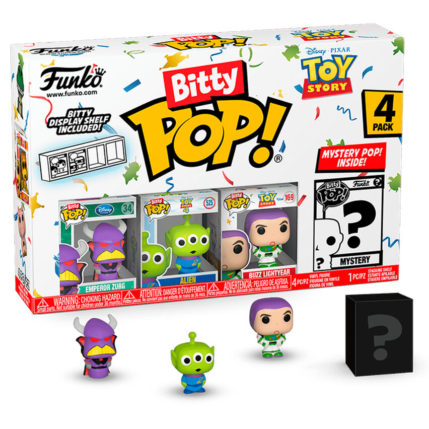 Imagen 1 de Blister 4 Figuras Bitty Pop Disney Toy Story Zurg