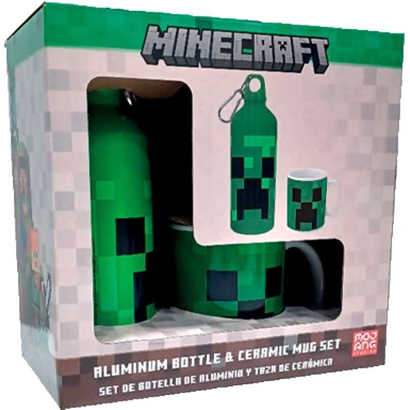 Imagen 1 de Cantimplora Aluminio + Taza Minecraft 500Ml