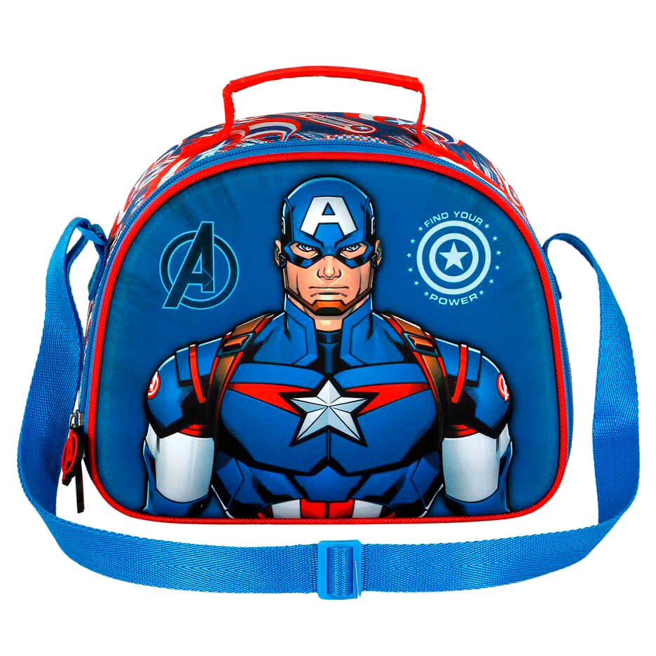 Imagen 2 de Bolsa Portameriendas 3D First Capitan America Marvel 31Cm