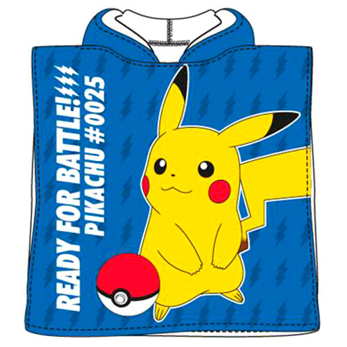 Imagen 1 de Poncho Toalla Pikachu Pokemon Microfibra 2