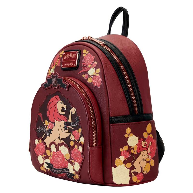 Imagen 2 de Mochila Gryffindor House Floral Harry Potter Loungefly 26Cm