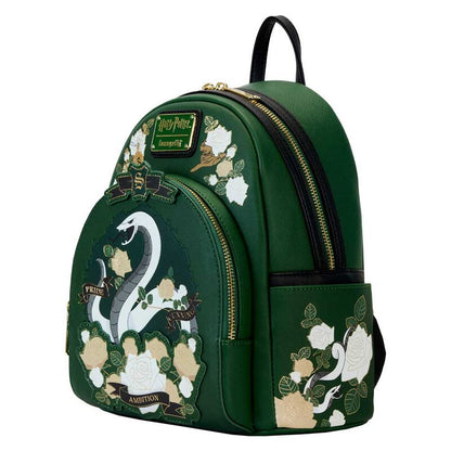 Imagen 2 de Mochila Slytherin House Floral Harry Potter Loungefly 26Cm