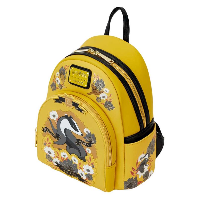 Imagen 3 de Mochila Hufflepuff House Floral Harry Potter Loungefly 26Cm