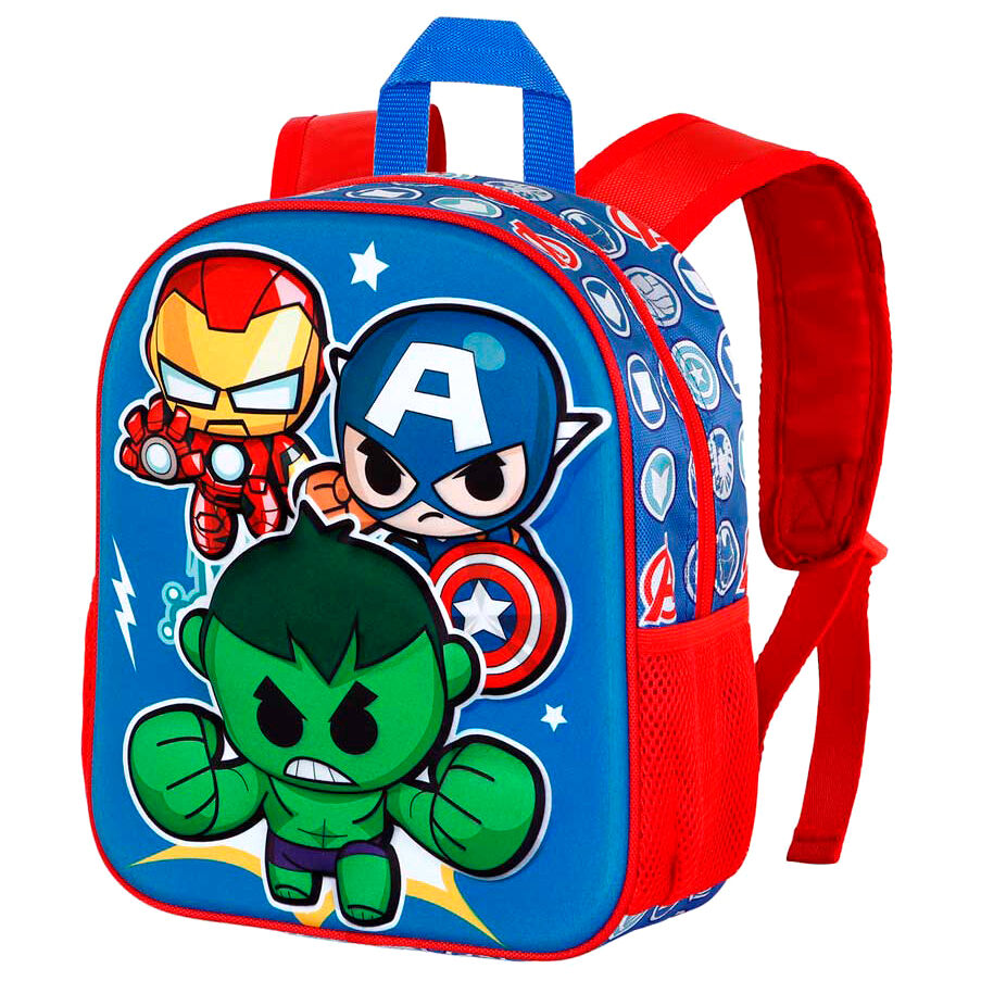 Imagen 2 de Mochila 3D Mini Heroes Los Vengadores Avengers Marvel 31Cm