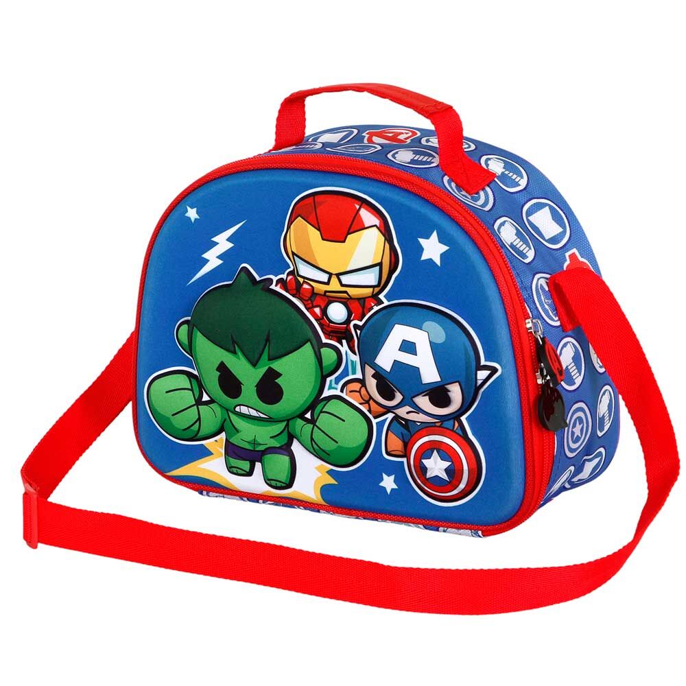 Imagen 2 de Bolsa Portameriendas 3D Mini Heroes Los Vengadores Avengers Marvel