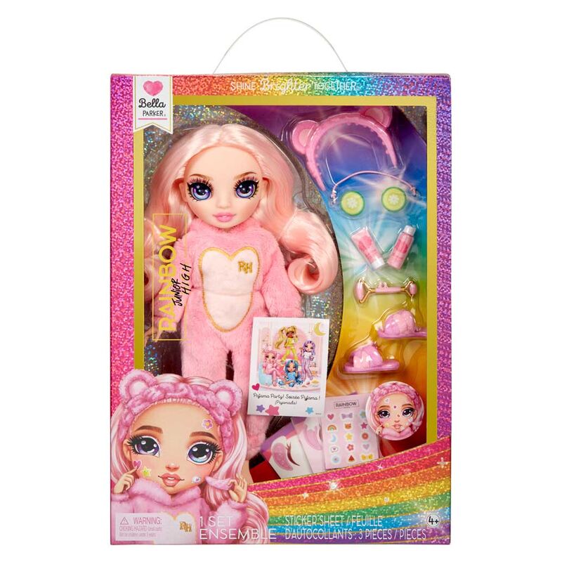 Imagen de Muñeca Bella Fiesta Pijama Rainbow High 22Cm parte de nuestra colección en Espadas y más, sitio oficial.