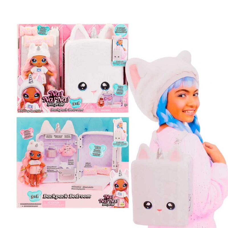 Mini mochila + muñeca Whitney Sparkles Na! Na! Na! Surprise