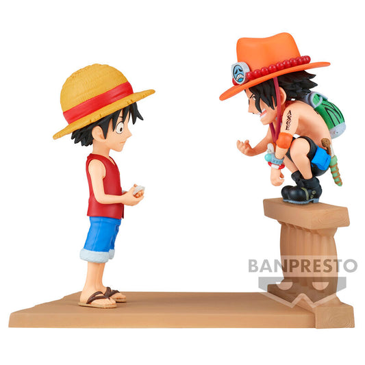 Imagen 1 de Figura Monkey D Luffy & Portgas D Ace World Collectable Log Stories One Piece 8Cm