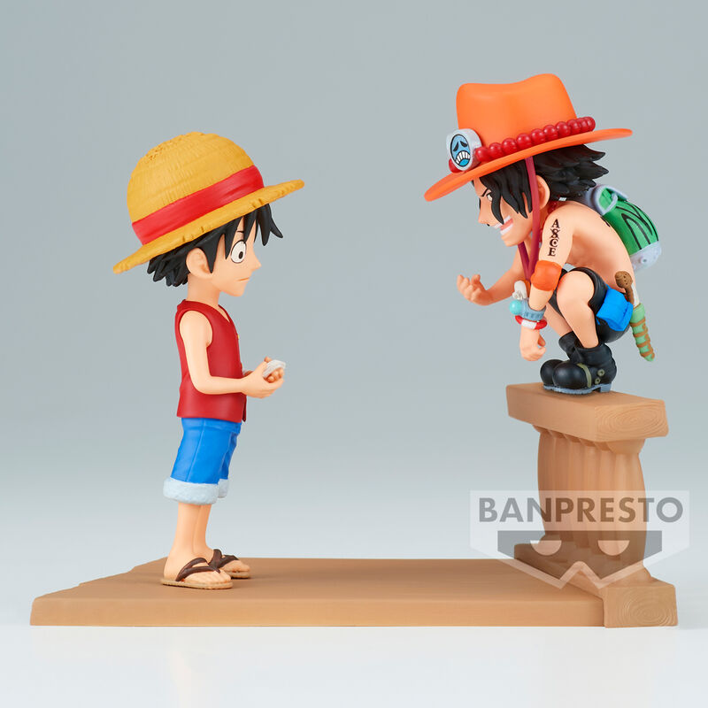 Imagen 2 de Figura Monkey D Luffy & Portgas D Ace World Collectable Log Stories One Piece 8Cm