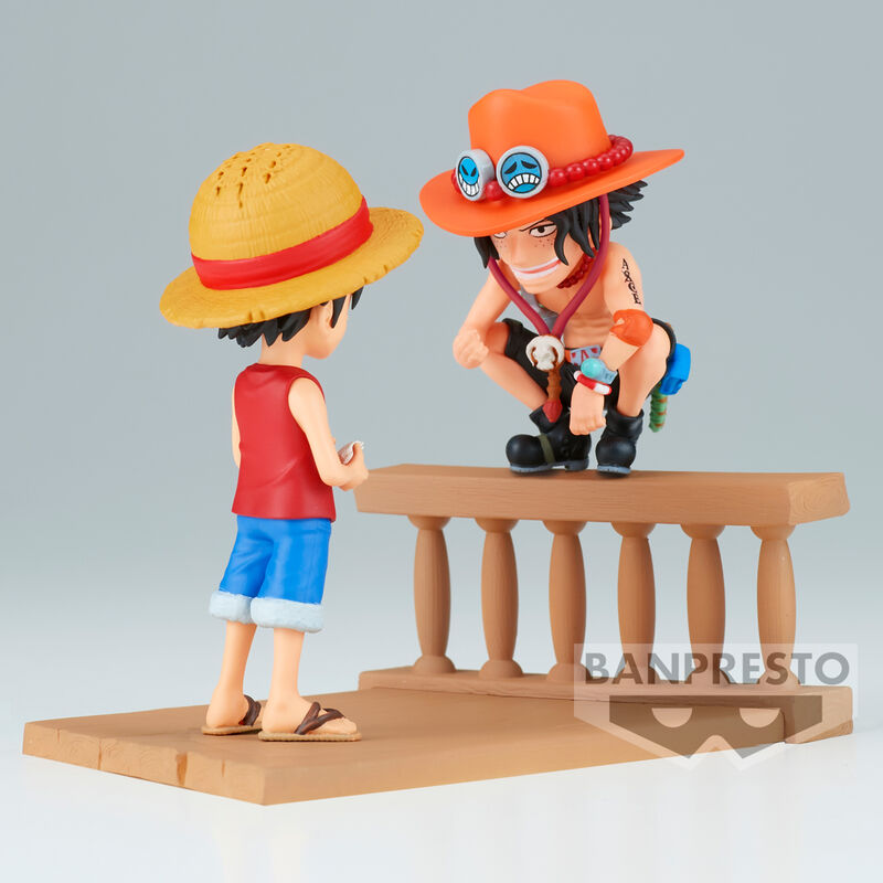 Imagen 4 de Figura Monkey D Luffy & Portgas D Ace World Collectable Log Stories One Piece 8Cm