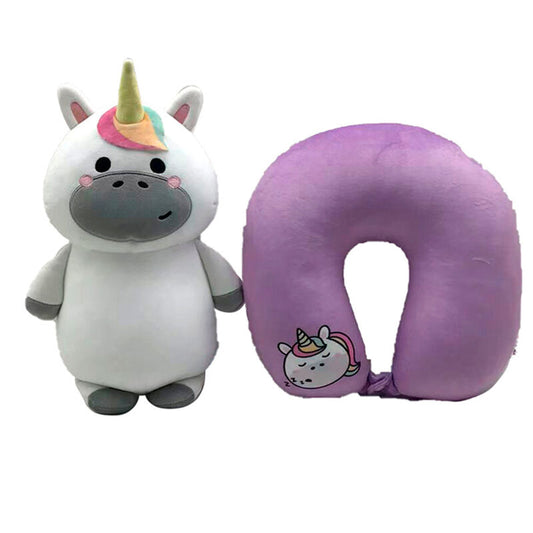 Imagen 1 de Almohada Viaje + Peluche Swapseazzz Unicornio Adoracorns