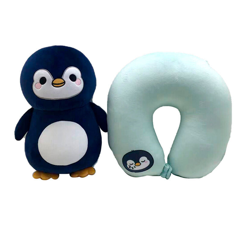 Imagen 1 de Almohada Viaje + Peluche Swapseazzz Pinguino Adoramals