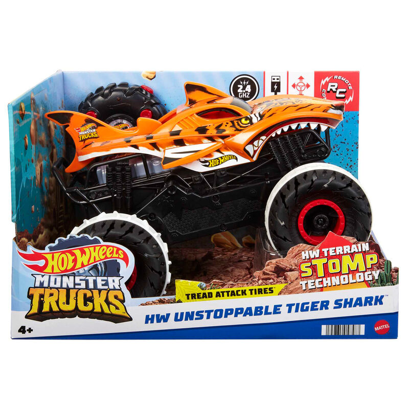 Imagen 1 de Coche Radio Control Tiger-Shark Monster Trucks Hot Wheels