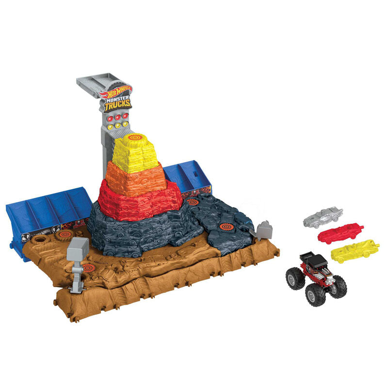 Imagen 2 - Pista Central Aplastar Y Destruir Arena World Monster Trucks Hot Wheels