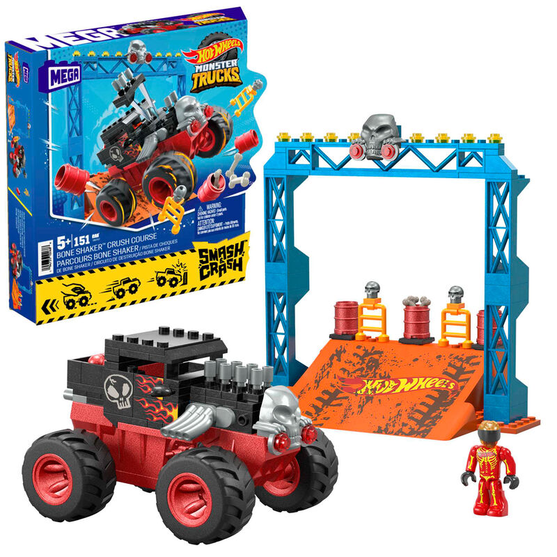 Imagen 2 de Mega Construx Pista Bone Shaker Monster Trucks Hot Wheels