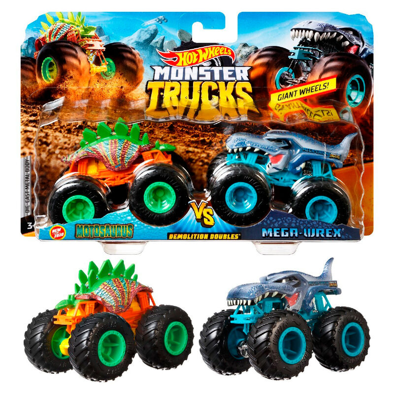 Imagen 3 de Blister 2 Coches Demolicion Monster Trucks Hot Wheels Surtido