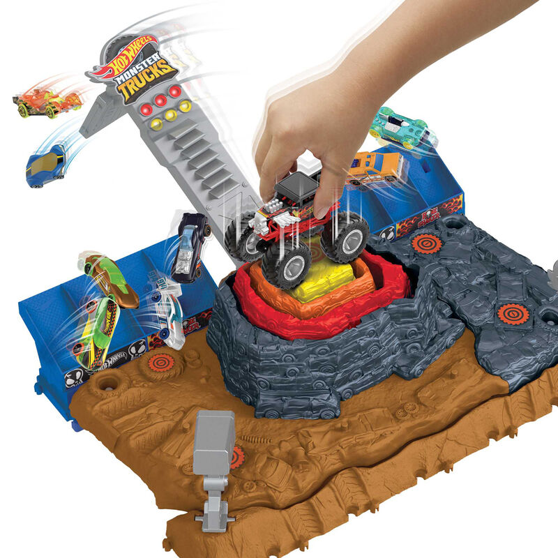 Imagen 7 - Pista Central Aplastar Y Destruir Arena World Monster Trucks Hot Wheels
