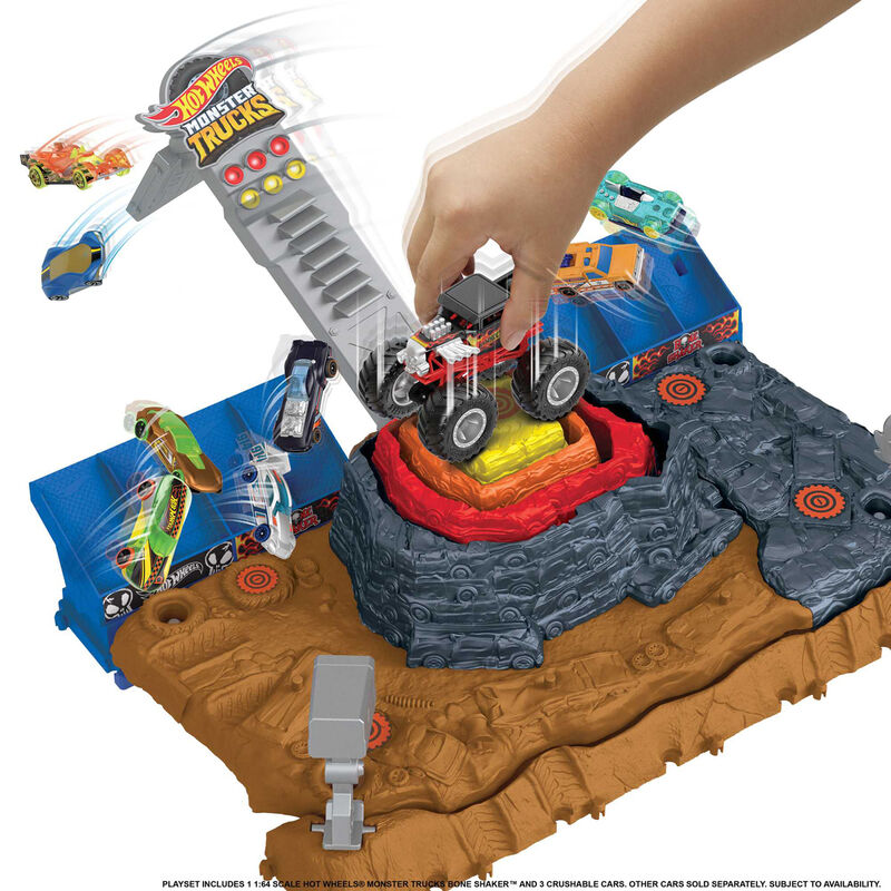 Imagen 9 - Pista Central Aplastar Y Destruir Arena World Monster Trucks Hot Wheels