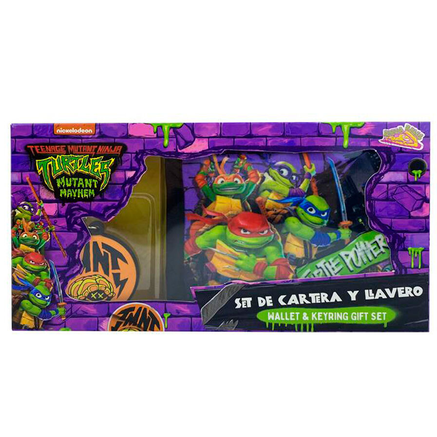 Imagen de Blister cartera + llavero Mutant Mayhem Tortugas Ninja Facilitada por Espadas y más