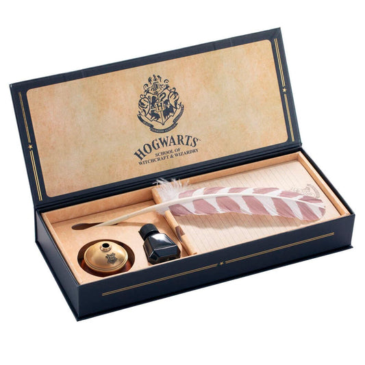 Imagen de Estuche Pluma + Tintero Hogwarts Harry Potter parte de nuestra colección en Espadas y más, sitio oficial.