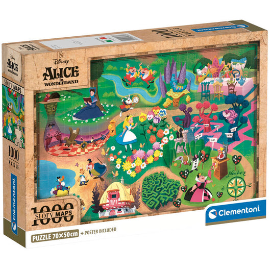 Imagen 1 de Puzzle Mapa Alicia En El Pais De Las Maravillas Disney 1000Pzs