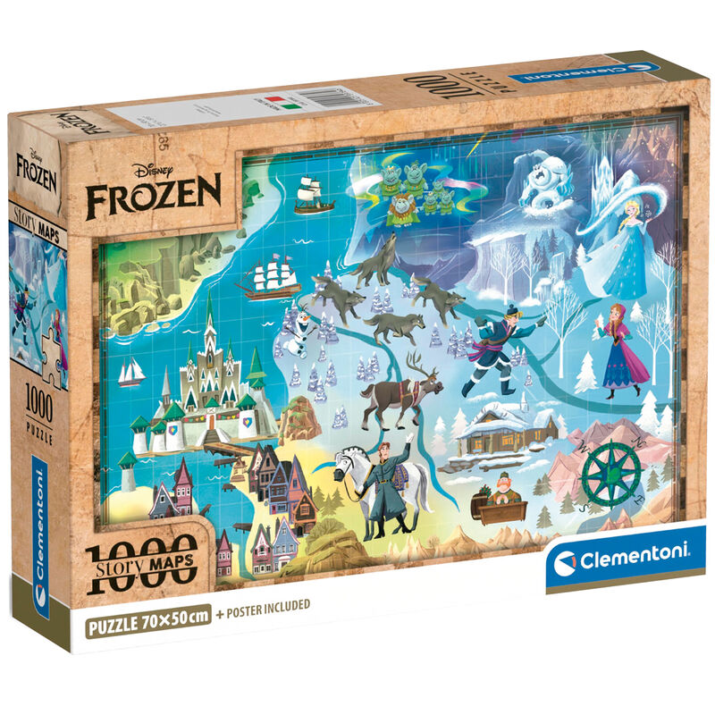 Imagen 1 de Puzzle Mapa Frozen Disney 1000Pzs
