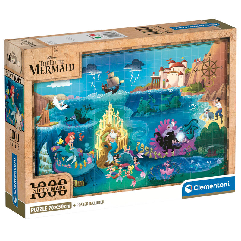 Imagen 1 de Puzzle Mapa La Sirenita Disney 1000Pzs