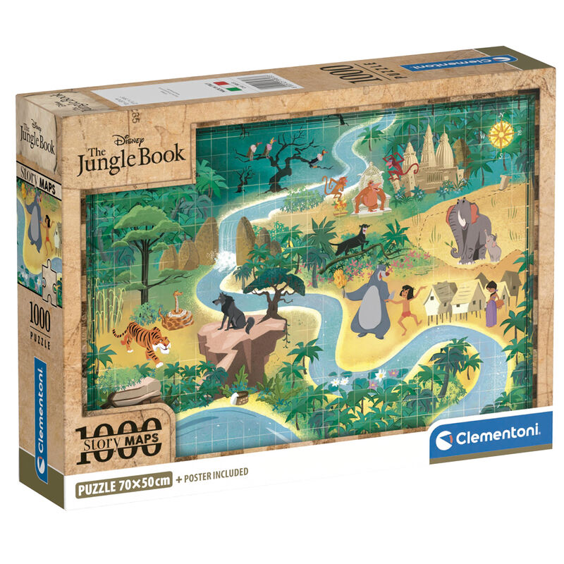 Imagen 1 de Puzzle Mapa El Libro De La Selva Disney 1000Pzs