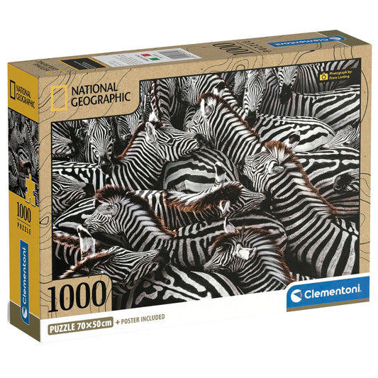 Imagen 1 de Puzzle Zebras In Holding Pen National Geographic 1000Pzs