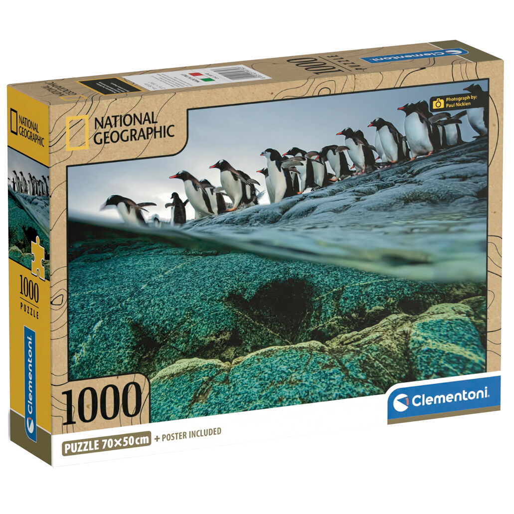 Imagen 1 de Puzzle Gentoo Penguins National Geographic 1000Pzs