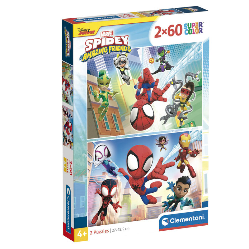 Imagen 1 - Puzzle Spidey And His Amazing Friends Marvel 2X60pzs