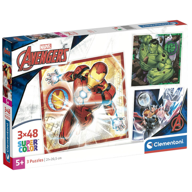 Imagen 1 - Puzzle Los Vengadores Avengers Marvel 3X48pzs