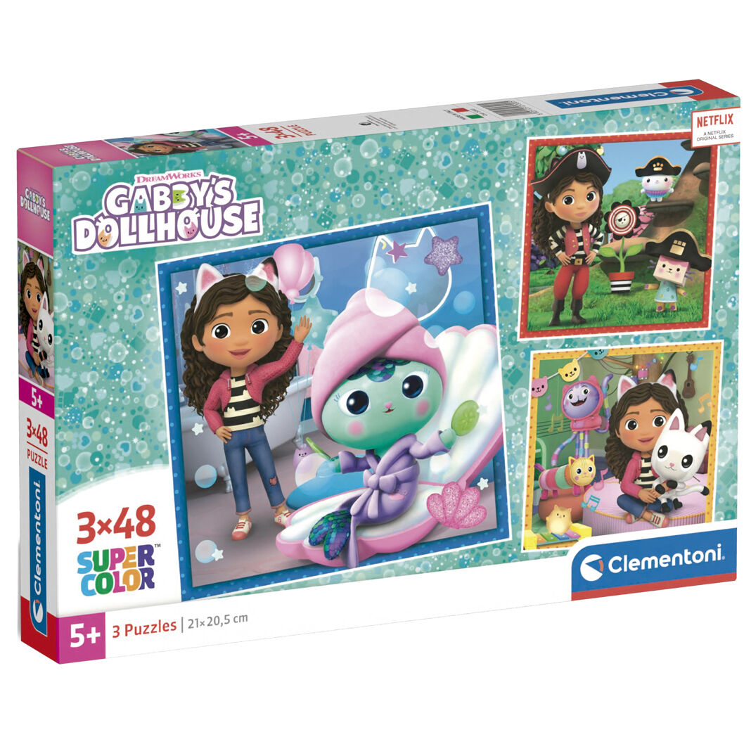 Imagen 1 - Puzzle La Casa De Muñecas De Gabby 3X48pzs