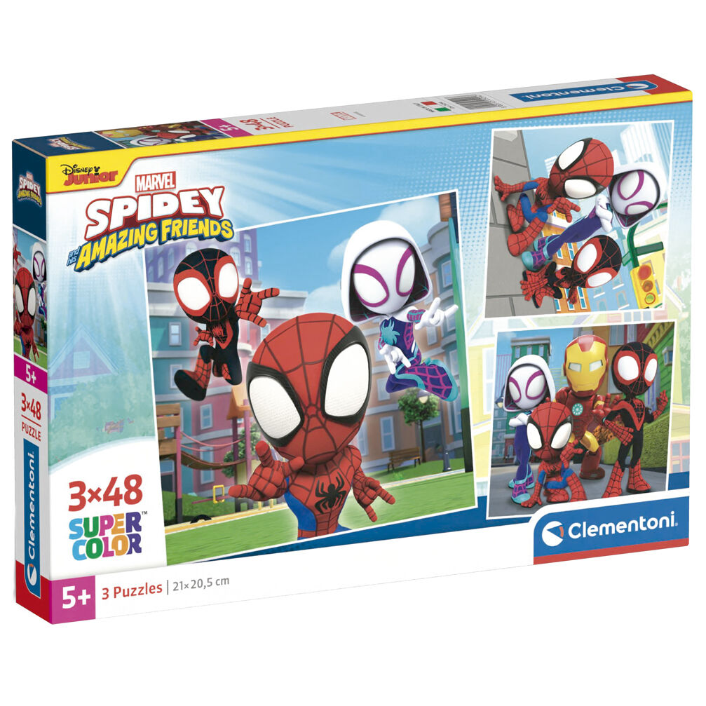 Imagen 1 - Puzzle Spidey And His Amazing Friends Marvel 3X48pzs