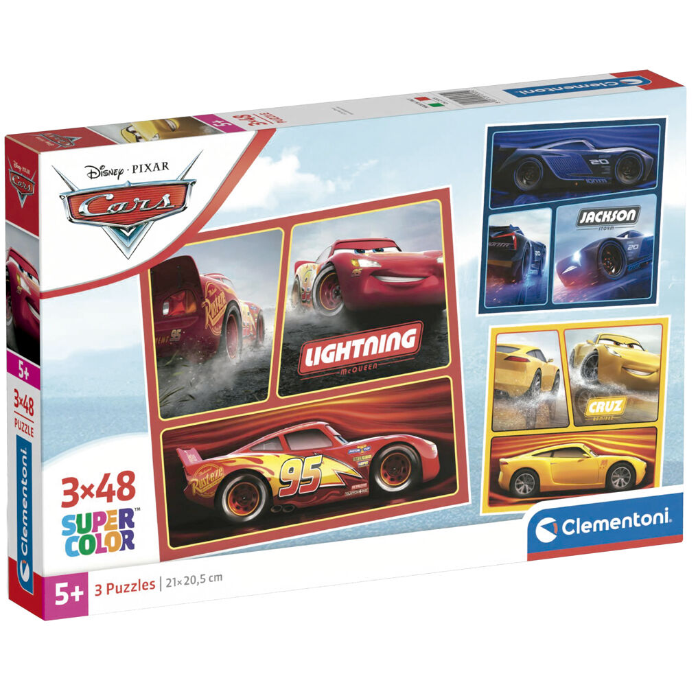 Imagen de Puzzle Cars Disney 3X48pzs parte de nuestra colección en Espadas y más, sitio oficial.