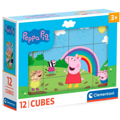 Imagen 1 de Puzzle Cubo Peppa Pig 12Pzs