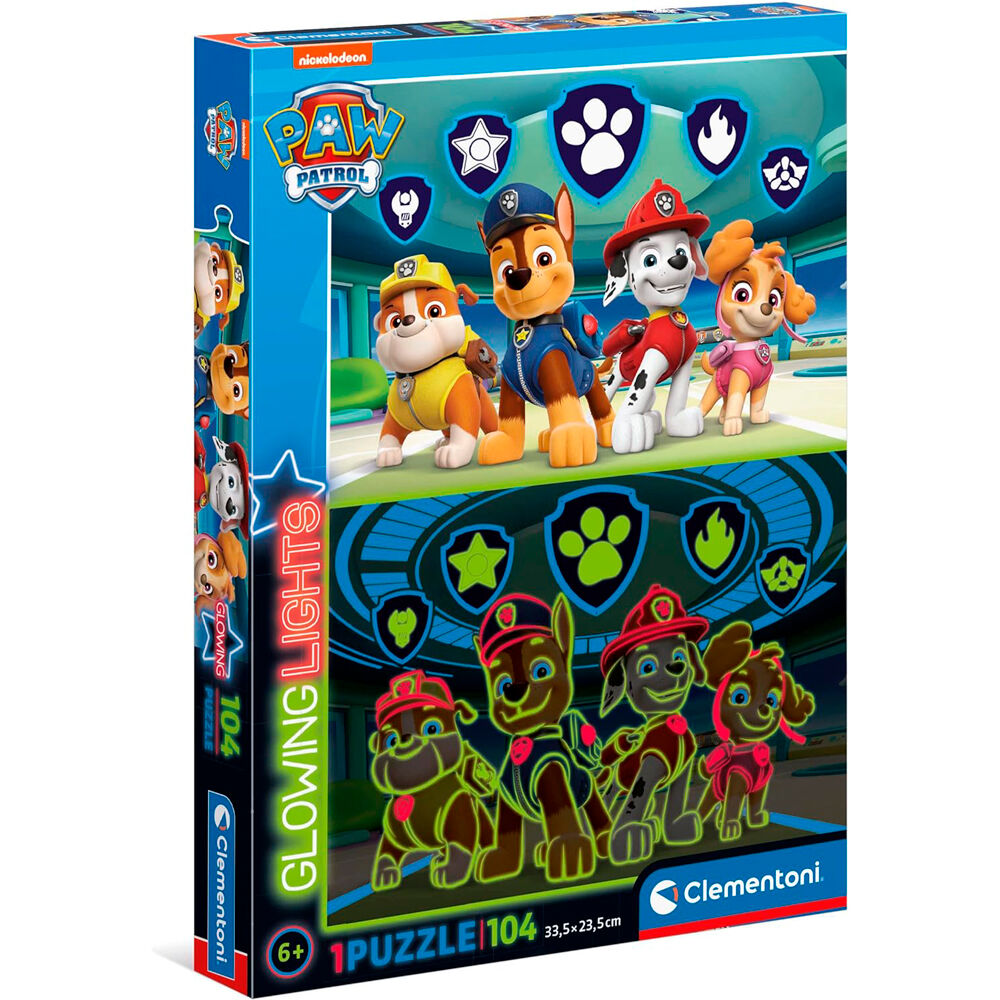 Imagen 1 de Puzzle Glowing Patrulla Canina Paw Patrol 104Pzs