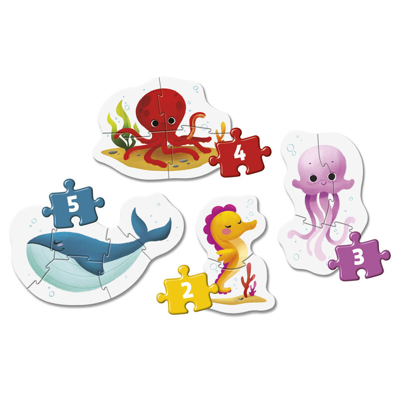 Imagen 2 - Puzzle Vida Marina 2-3-4-5Pzs