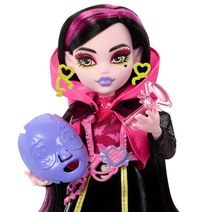 Imagen 4 de Muñeca Draculaura Skullmate Secrets Neon Frights Monster High 25Cm