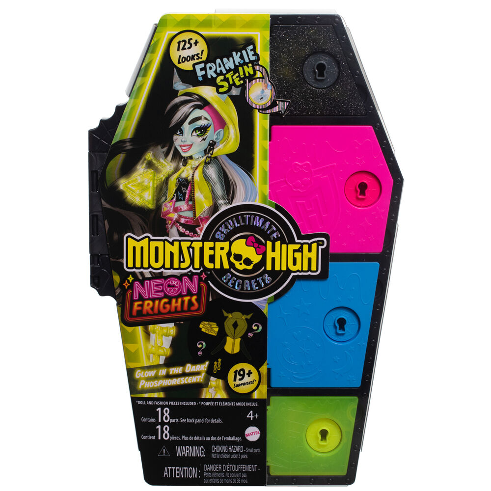 Imagen 2 - Muñeca Frankie Stein Skullmate Secrets Neon Frights Monster High 25Cm