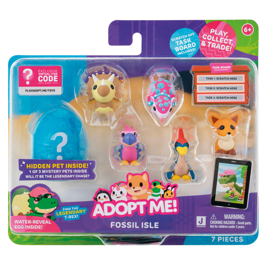 Imagen 1 - Blister 6 Figuras Isla Fosil Adopt Me!