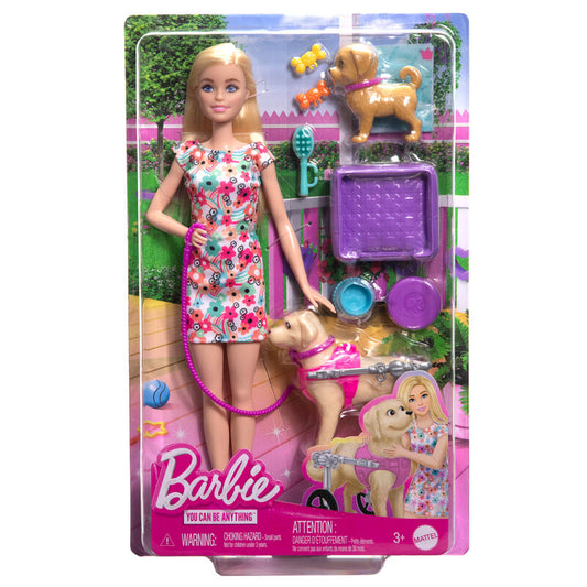 Imagen 1 - Muñeca Paseadora De Perros Barbie