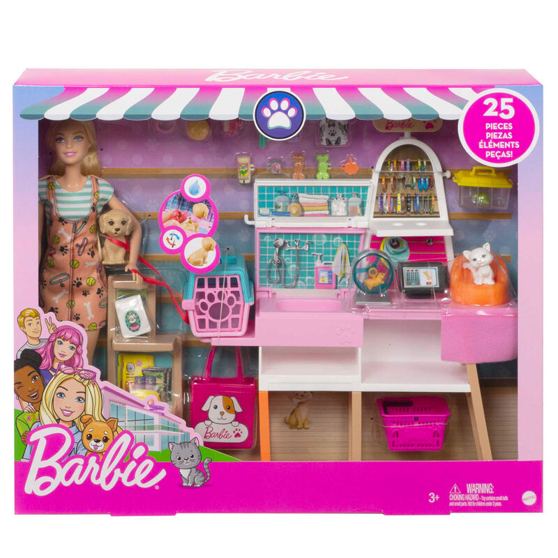 Imagen 1 de Muñeca + Tienda Mascotas Barbie