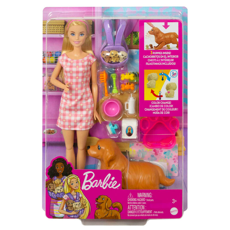 Imagen 1 - Muñeca Y Cachorros Barbie