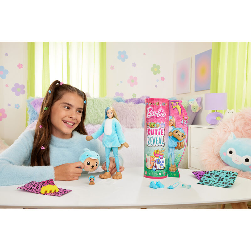 Imagen 3 de Muñeca Chelsea Cutie Reveal Serie Disfraces Osito Delfin Barbie