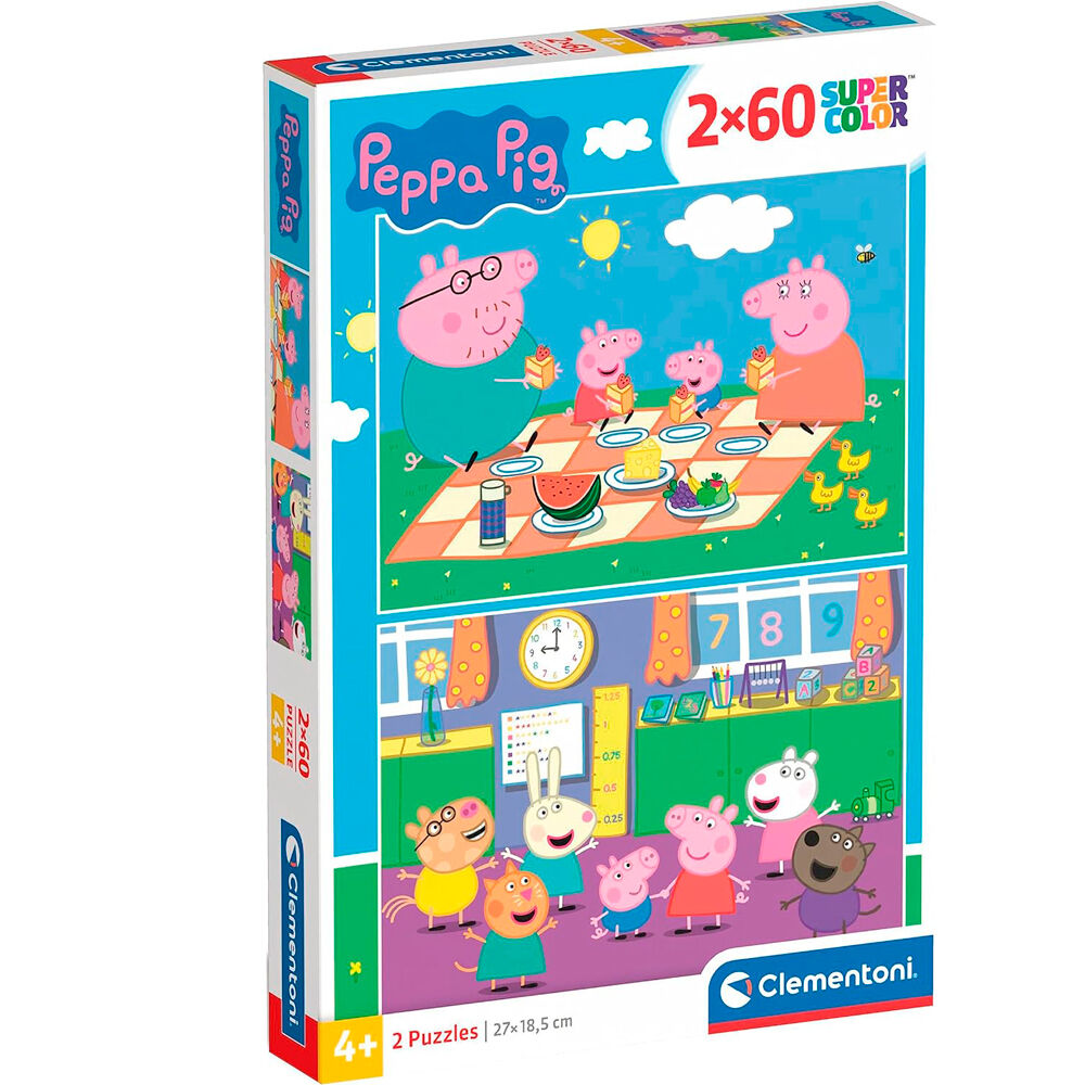 Imagen 3 de Puzzle Peppa Pig 2X60pzs